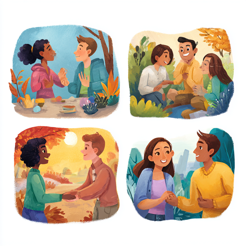 Supportive Community - People building supportive connections and friendships